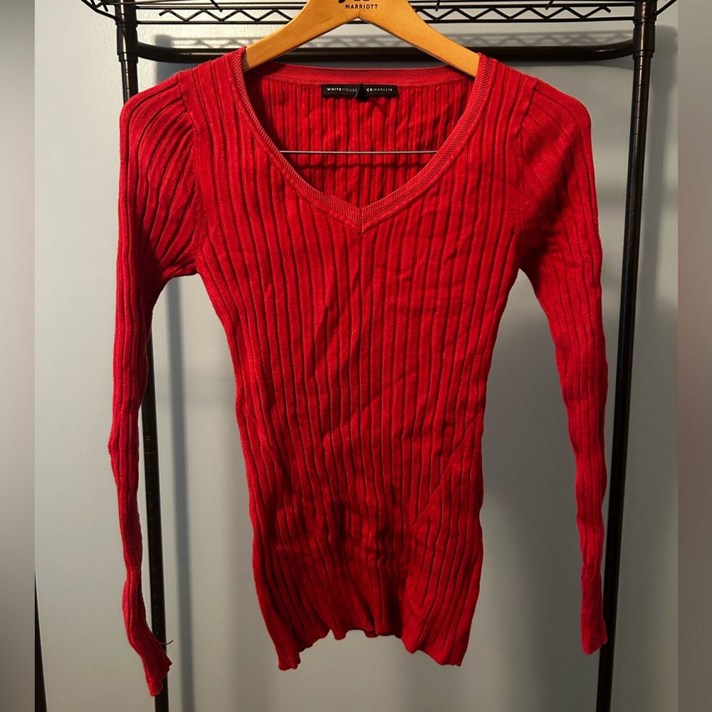 Red long sleeve WhiteHouseBlackMarket